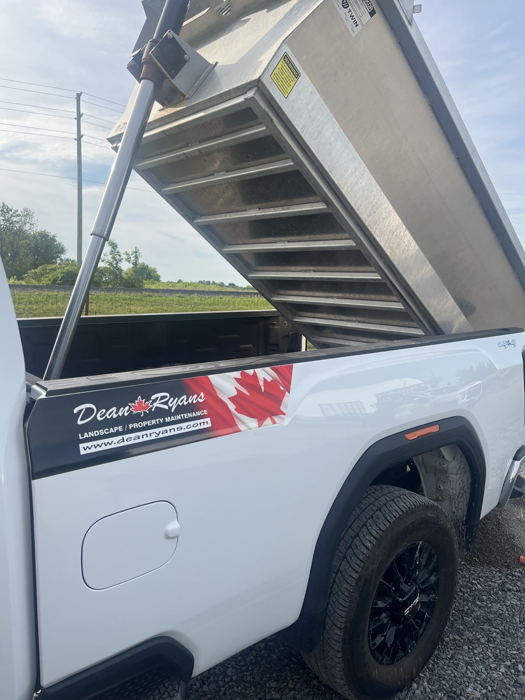 Dean Ryans branded dump truck